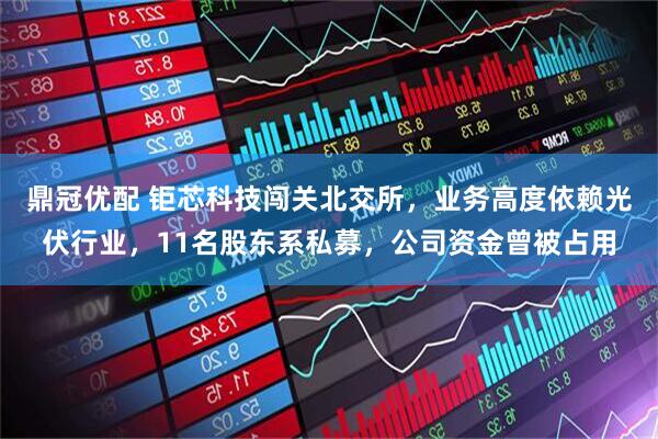 鼎冠优配 钜芯科技闯关北交所，业务高度依赖光伏行业，11名股东系私募，公司资金曾被占用
