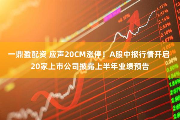 一鼎盈配资 应声20CM涨停！A股中报行情开启 20家上市公司披露上半年业绩预告