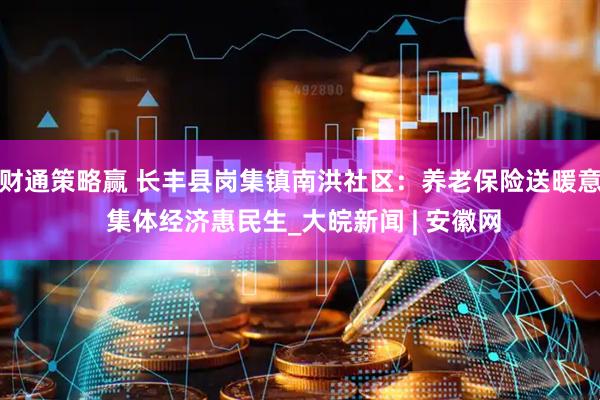 财通策略赢 长丰县岗集镇南洪社区：养老保险送暖意 集体经济惠民生_大皖新闻 | 安徽网
